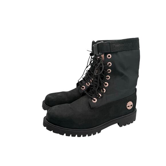 Timberland Gaiter Combat Boot Limited Release Black Pink Boys 6 Women’s 8 - Picture 3 of 9